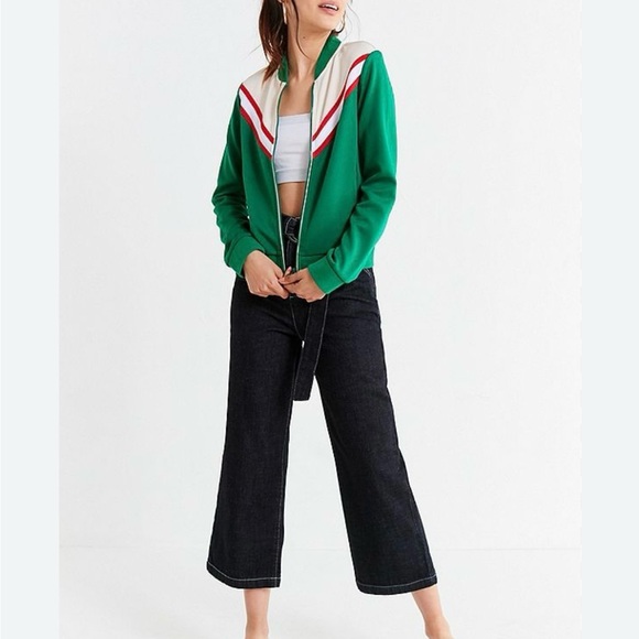 Urban Outfitters Green Retro track jacket with red stripe - Picture 2 of 10